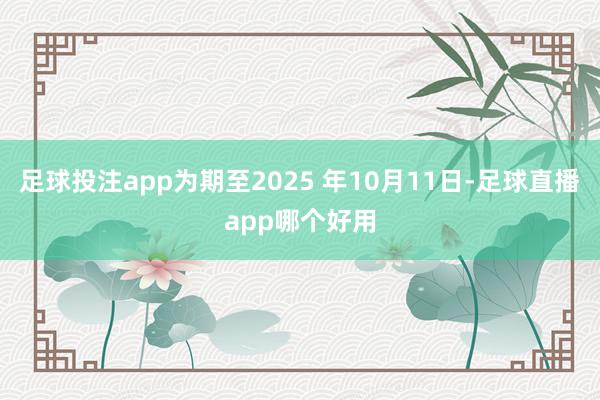 足球投注app为期至2025 年10月11日-足球直播app哪个好用