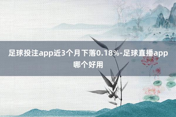 足球投注app近3个月下落0.18%-足球直播app哪个好用