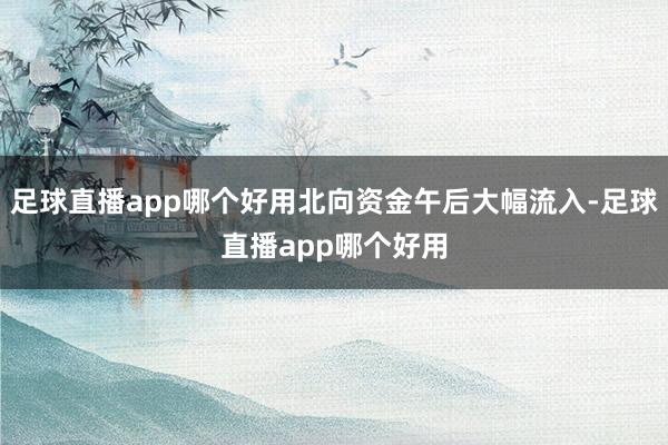 足球直播app哪个好用北向资金午后大幅流入-足球直播app哪个好用