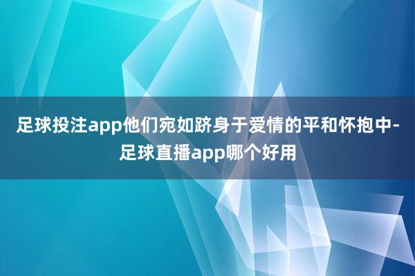 足球投注app他们宛如跻身于爱情的平和怀抱中-足球直播app哪个好用