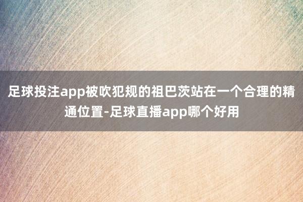 足球投注app被吹犯规的祖巴茨站在一个合理的精通位置-足球直播app哪个好用