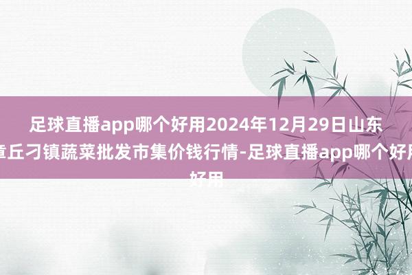 足球直播app哪个好用2024年12月29日山东章丘刁镇蔬菜批发市集价钱行情-足球直播app哪个好用